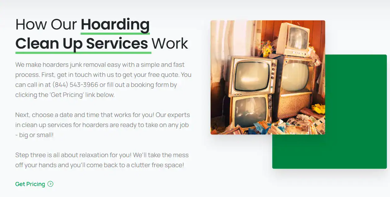 Jiffy Junk’s hoarding cleanout services.