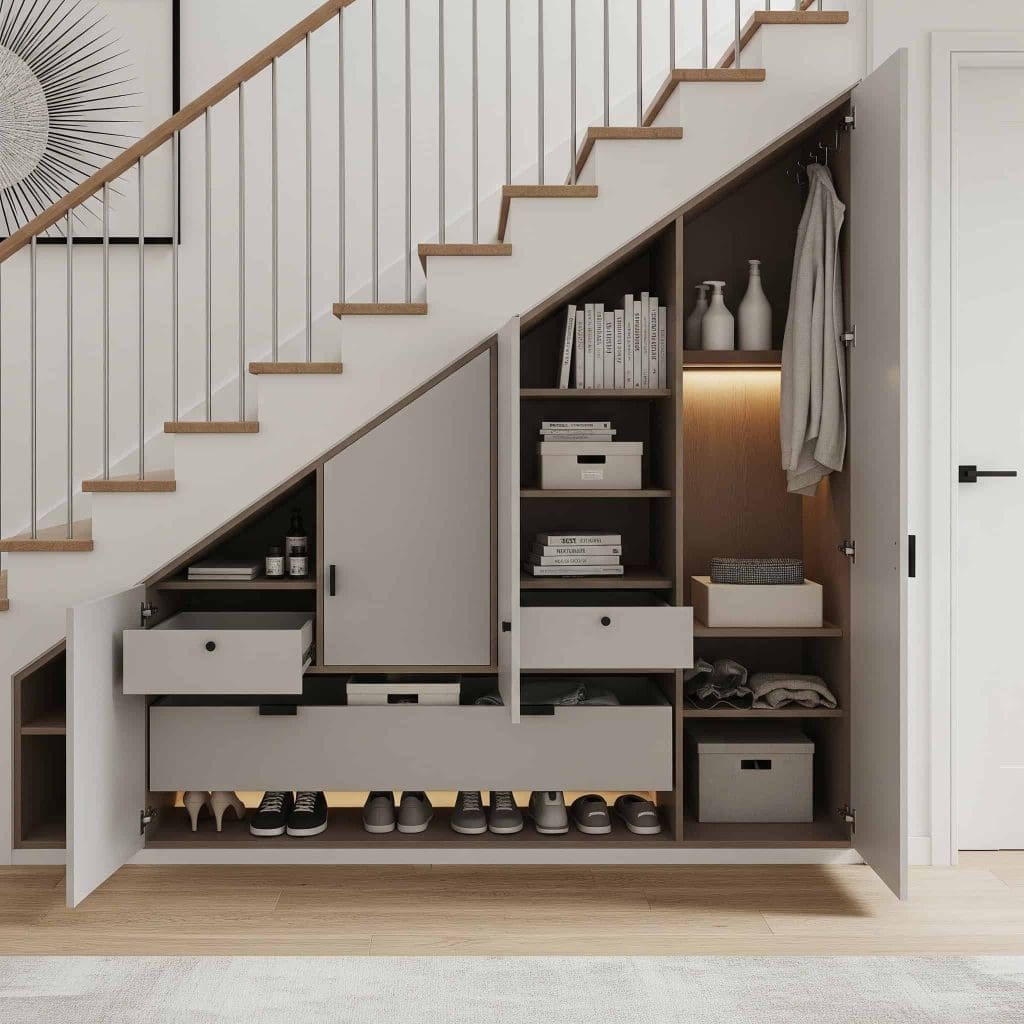 Under-Stair Storage Integration