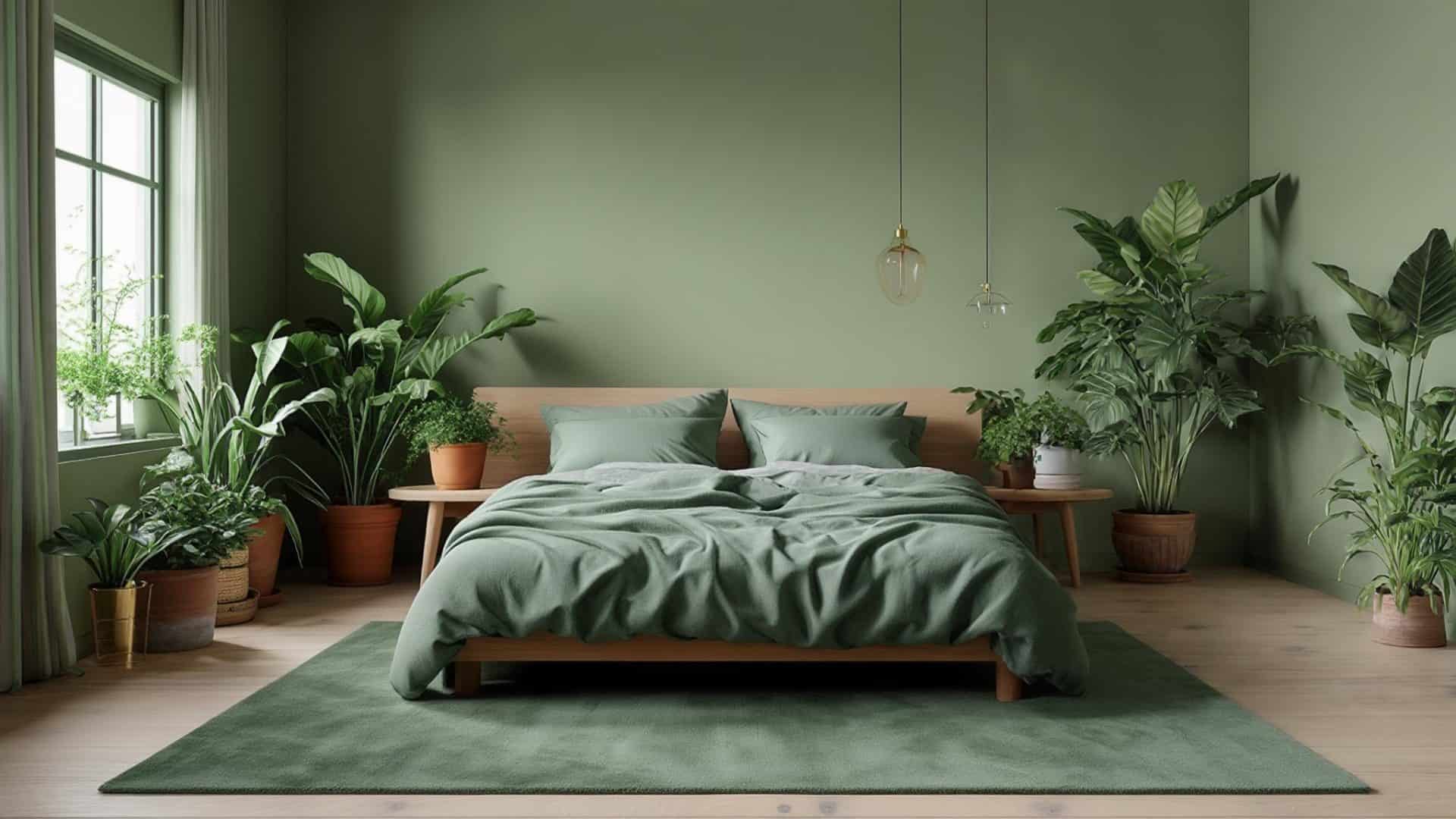 25 Green Bedroom Ideas for an Eco-Friendly Haven | JiffyJunk